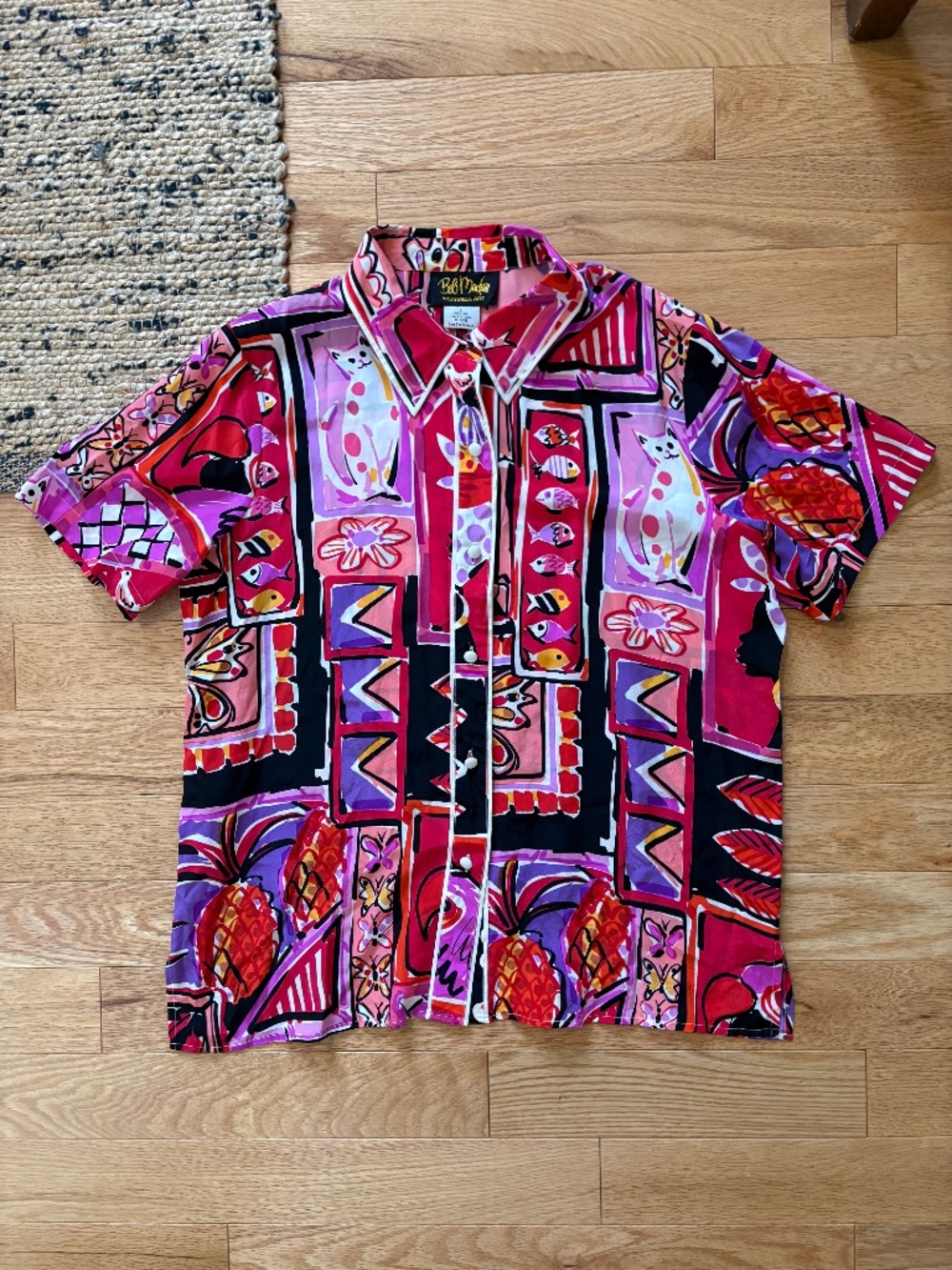 100% silk blouse - Bob Mackie wearable art